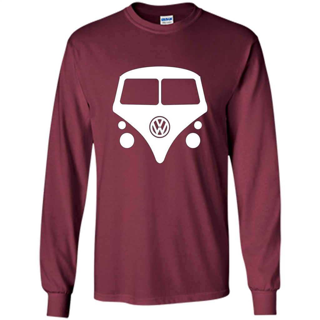 Car Lover T-shirt Split Window Kombi T-shirt Maroon