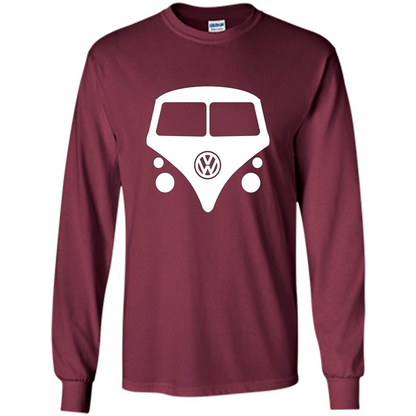Car Lover T-shirt Split Window Kombi T-shirt Maroon
