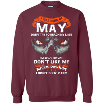 May T-shirt I Was Born In May T-shirt Maroon