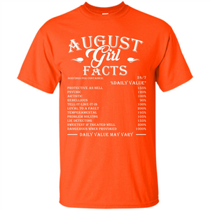 August Girl Facts T-shirt