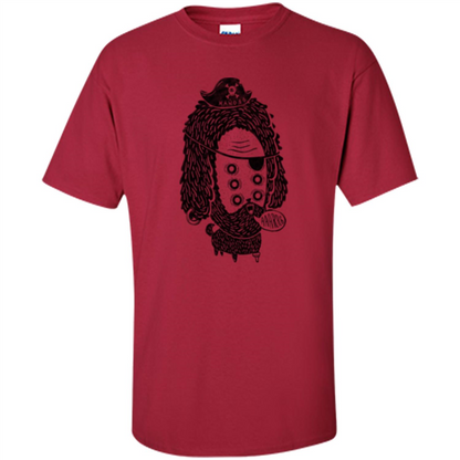 Mutant Pirate Dog T-shirt Cardinal