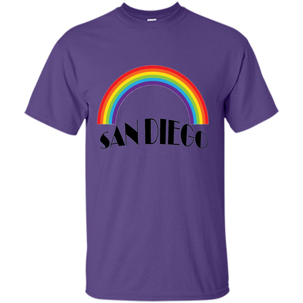 LGBTQ. San Diego LGBT Pride Rainbow T-shirt Purple