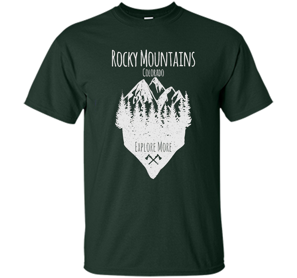 PREMIUM Rocky Mountains, Colorado - Souvenir T-Shirt t-shirt Forest Green