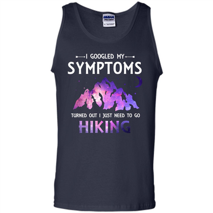Hiker T-shirt I Googled My Symptoms Turned Out Navy