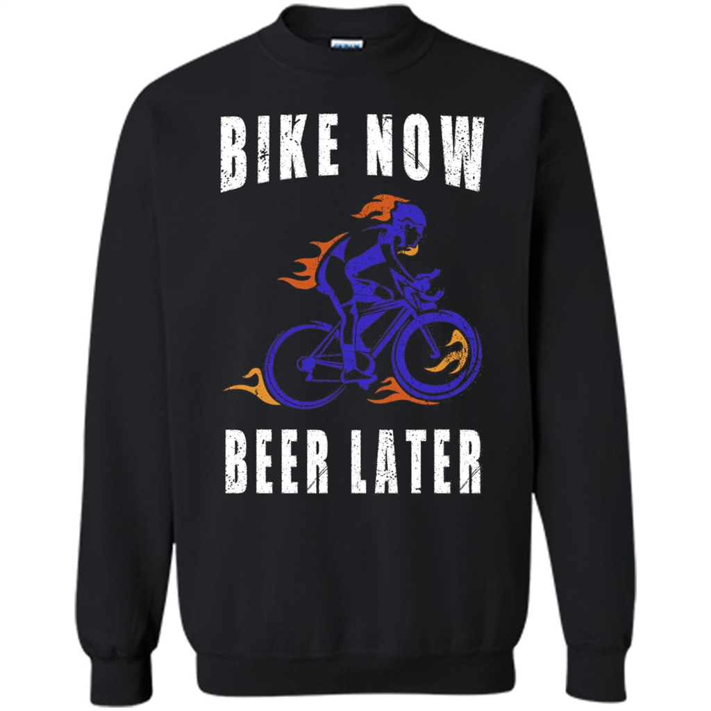 Bike Now Beer Later T-shirt Black