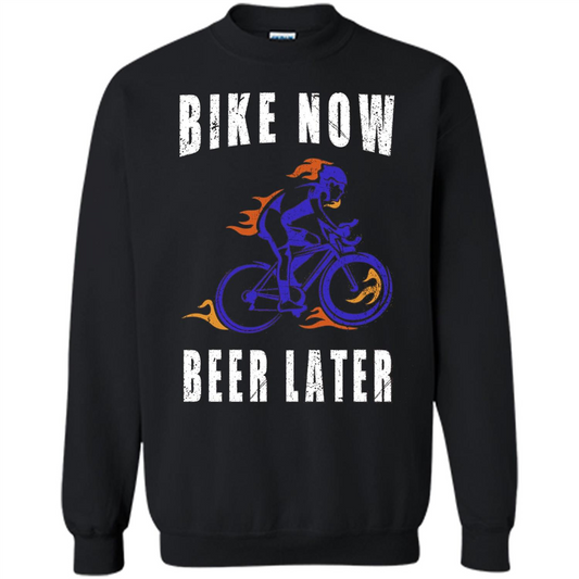Bike Now Beer Later T-shirt Black