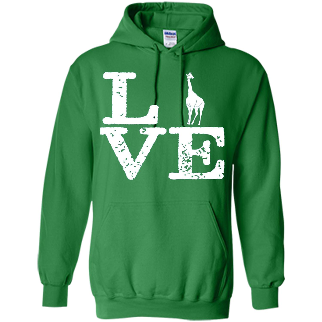 I Love Giraffe T-Shirt Irish Green