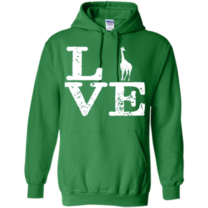 I Love Giraffe T-Shirt Irish Green