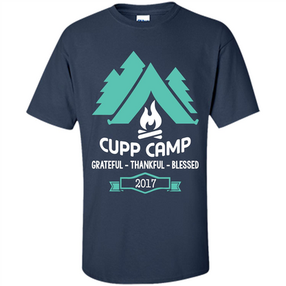 Camping T-shirt Cupp Camp Grateful - Thankful - Blessed 2017 Navy