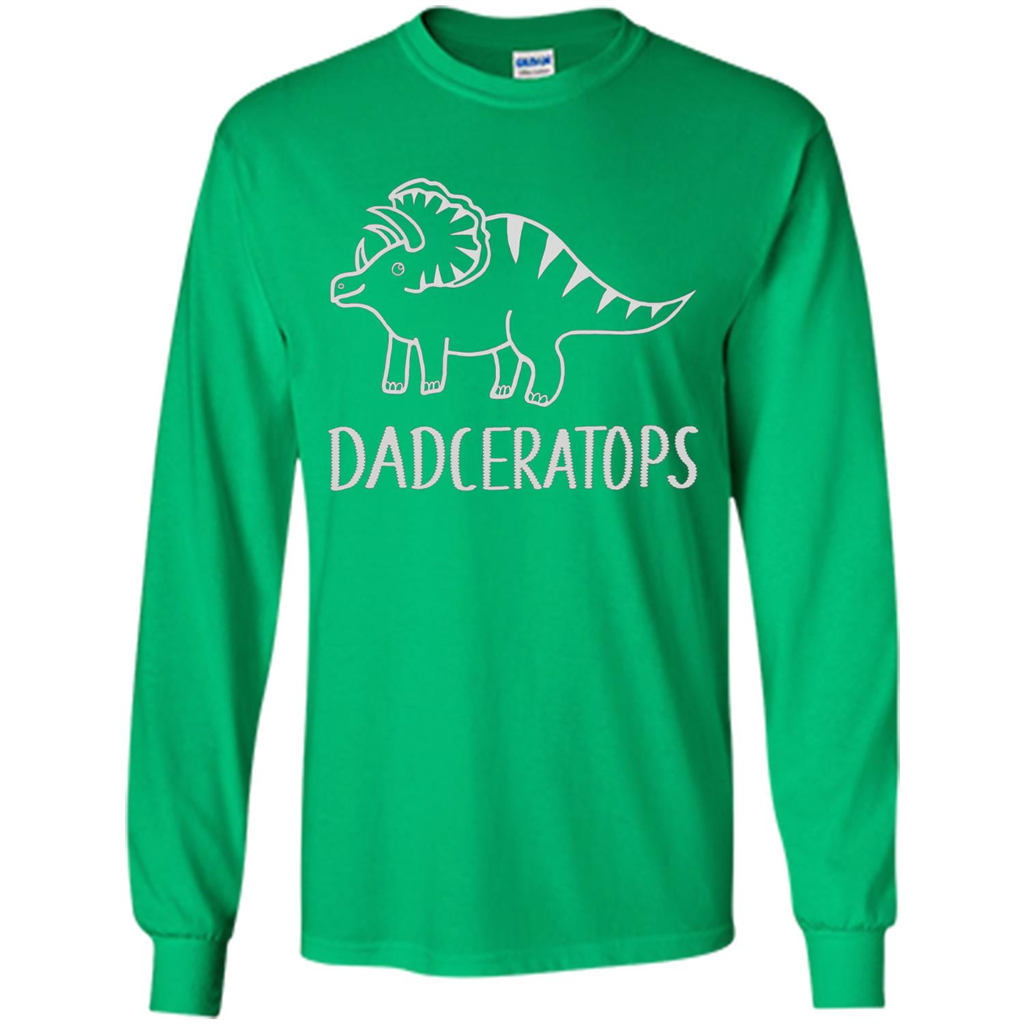 Dinosaur Family Triceratops T-shirt Irish Green