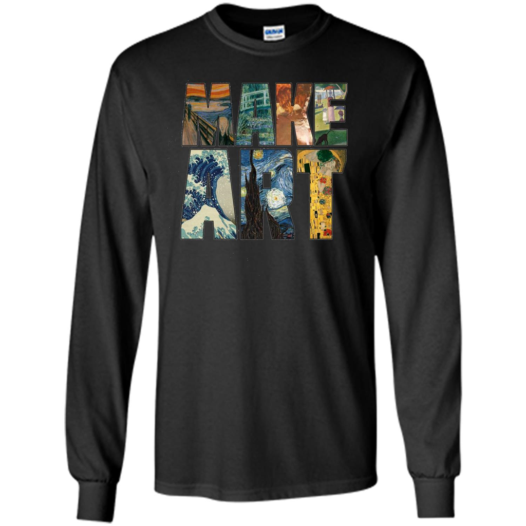 Make Art T-shirt Cool Painting T-shirt Black