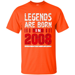 Birthday Gift T-shirt Legends Are Born In 2008 T-shirt