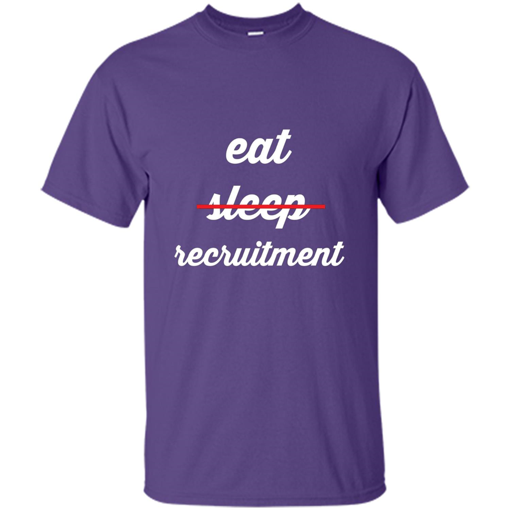 Eat Sleep Recruitment T-shirt Purple