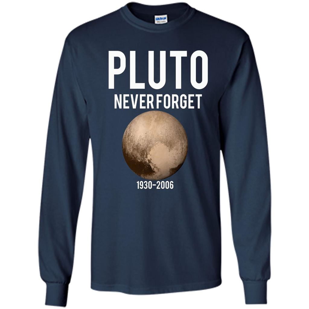 Funny Pluto Never Forget 1930-2006 T-shirt Navy
