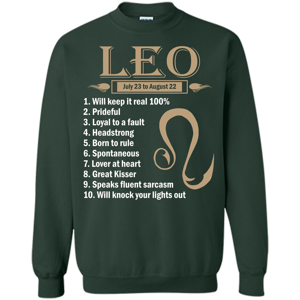Leo Facts T-shirt Forest Green