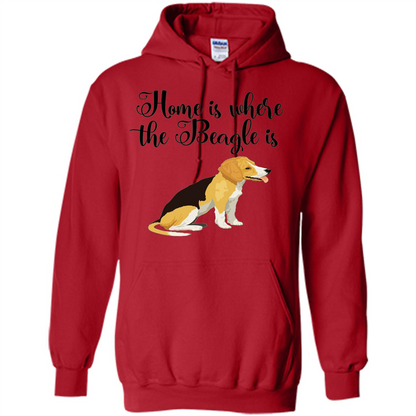 Cute Beagle T-shirt Home Is Where the Beagle Is Red