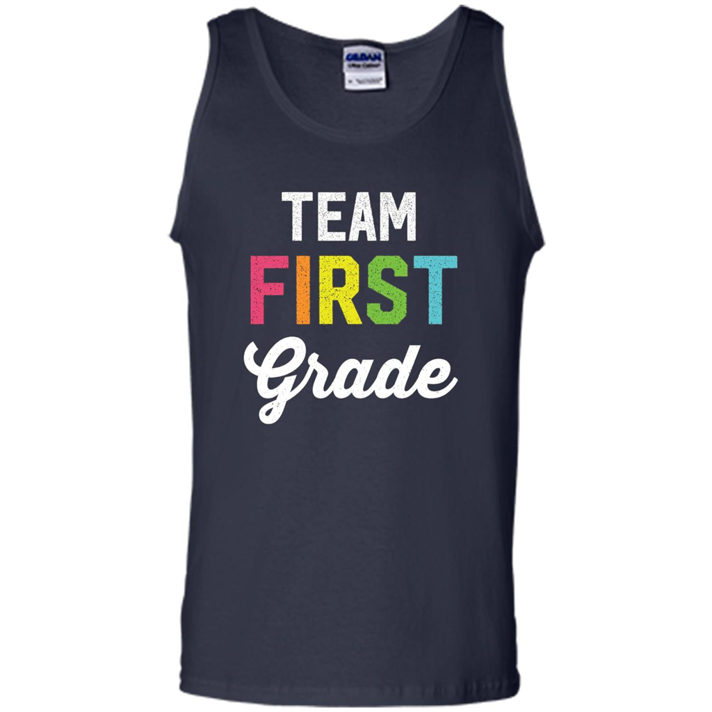 Team 1st First Grade Teacher T-shirt Navy