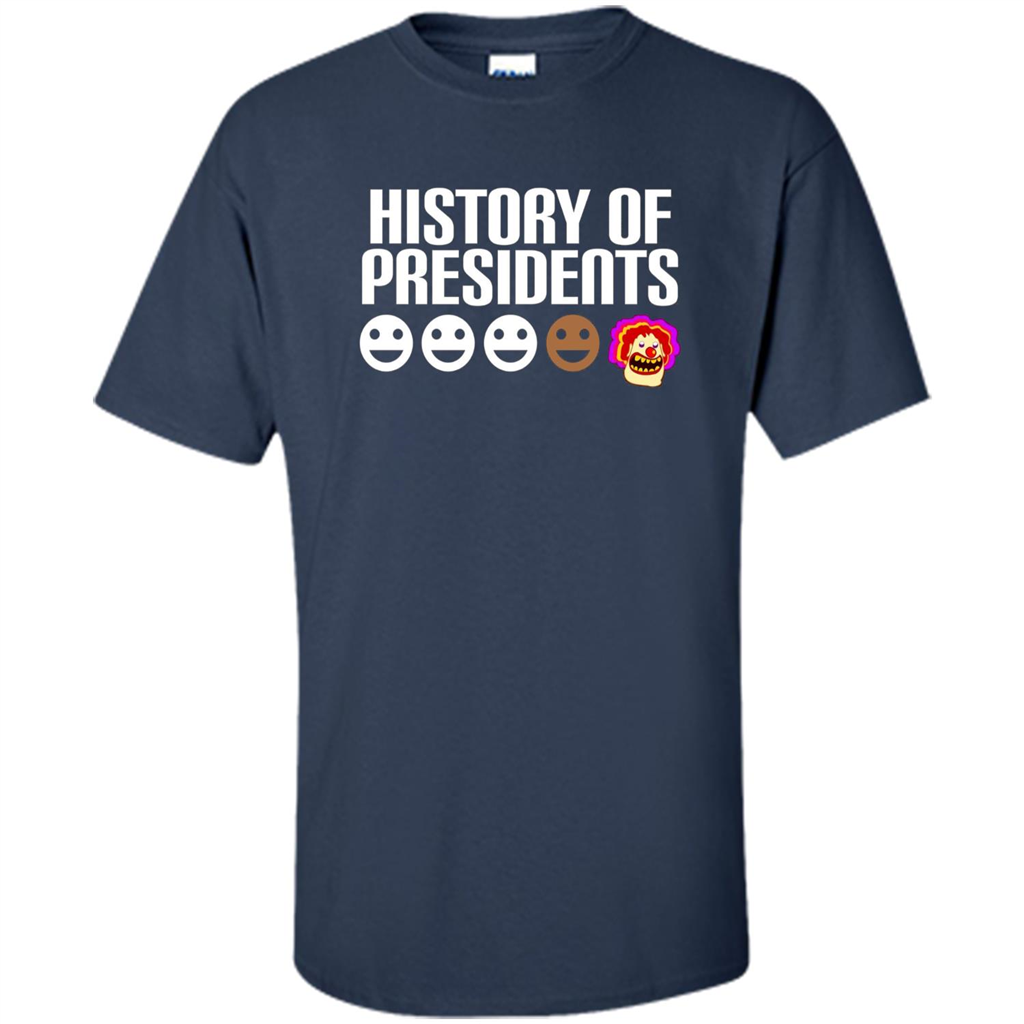 American T-shirt History Of Presidents Navy