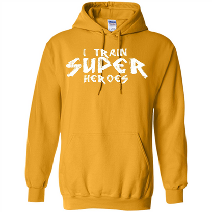 I Train Super Heroes T-shirt Gold