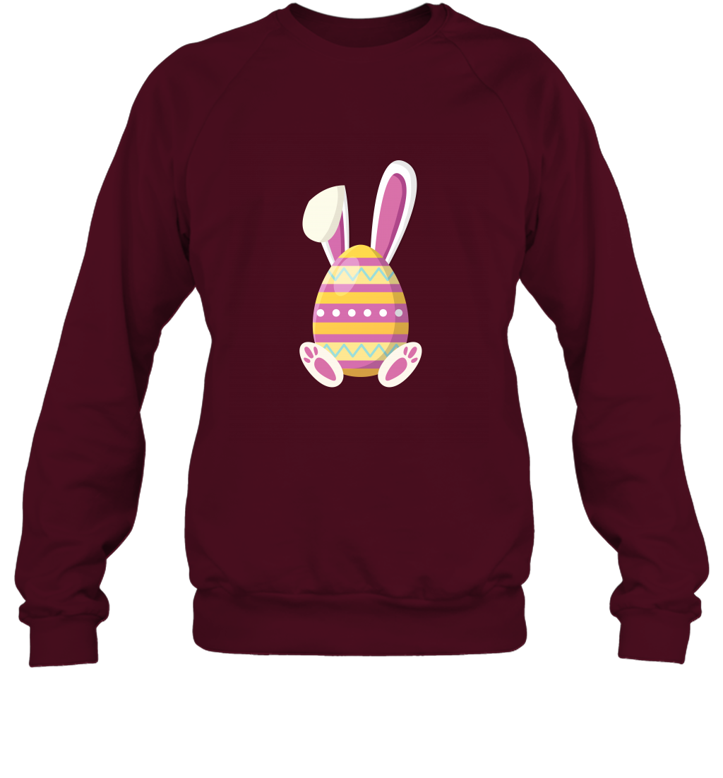Easter Day Egg Rabbit Shirt Sweatshirt Maroon