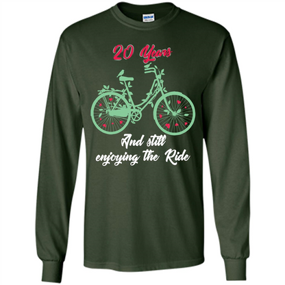 Anniversary T-shirt 20 Years And Still Enjoying The Ride Forest Green
