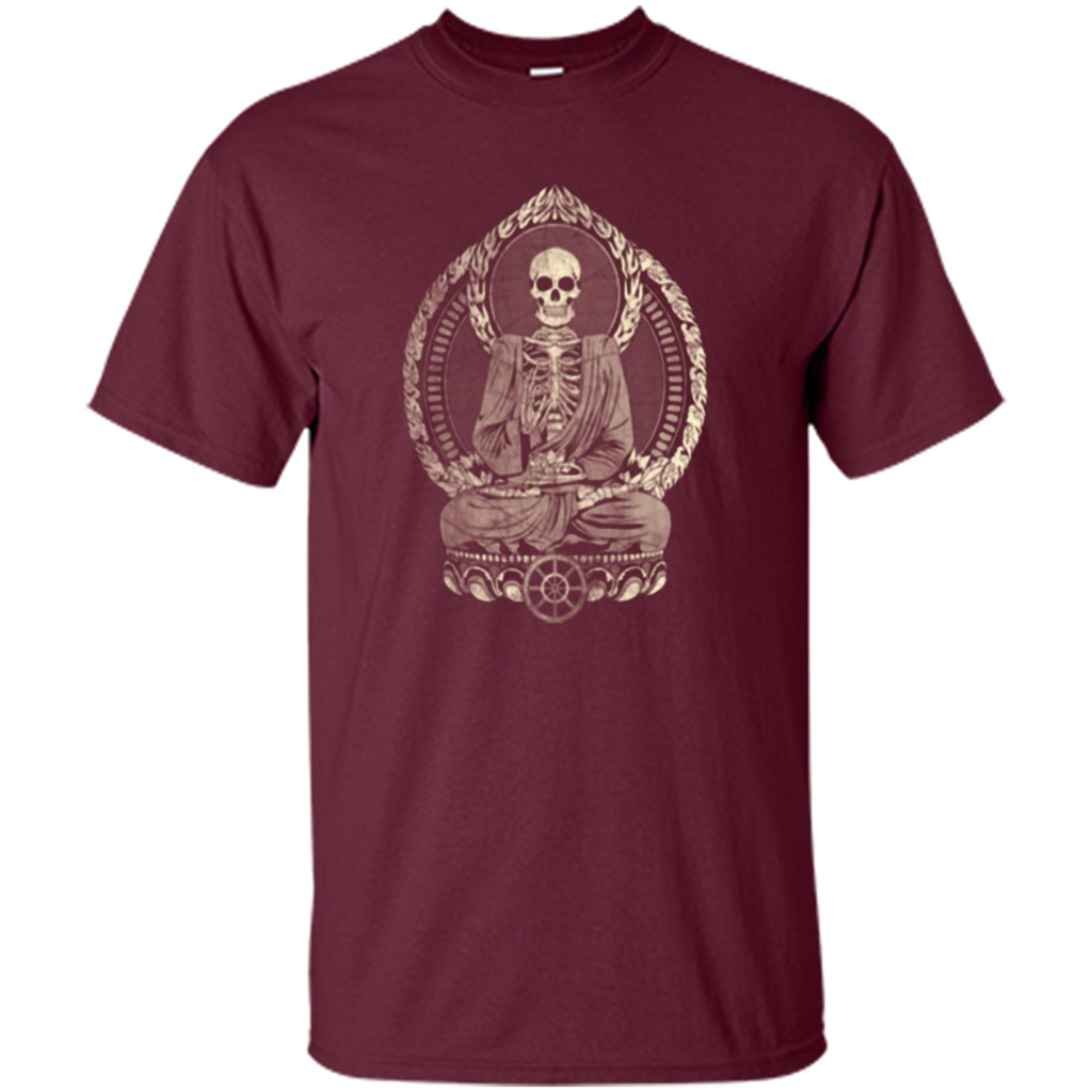 Starving Buddha - Weathered Halftone T-shirt Maroon