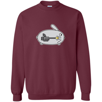 Bunny vs Dinosaur T-shirt Maroon