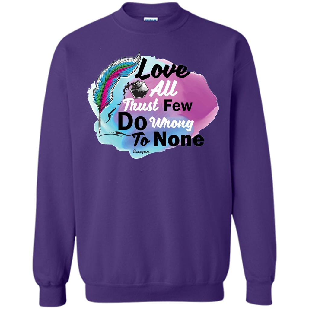 Love All Trust Few Do Wrong To None T-shirt Orange