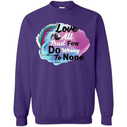 Love All Trust Few Do Wrong To None T-shirt Orange