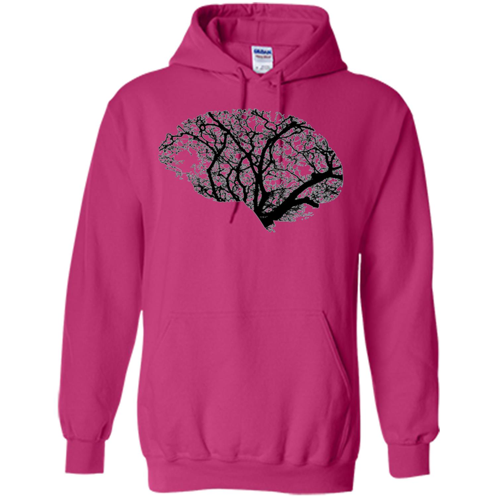 Science Nature T-Shirt Head Brain Tree Heliconia