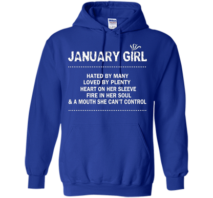January Girl Hated By Many Loved By Plenty T-shirt Royal