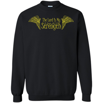 Christian T-shirt The Lord Is My Strength Black