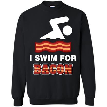 Bacon T-shirt I Swim For Bacon T-shirt Black