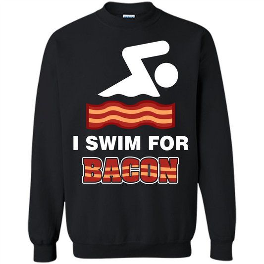 Bacon T-shirt I Swim For Bacon T-shirt Black