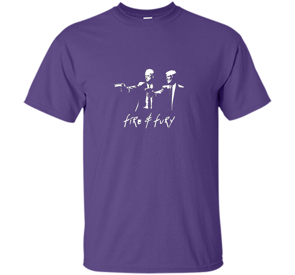 President Trump And General Mattis Fire And Fury T-shirt Purple