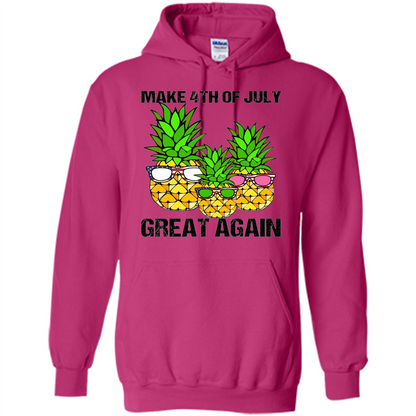 Funny Pineapple Flag T-shirt Make 4th Of July Great Again Heliconia