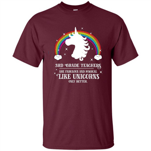 Third Grade T-shirt 3rd Grade Teachers Fabulous Unicorn T-shirt