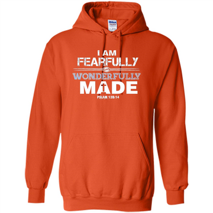 Christian T-shirt I Am Fearfully And Wonderfully Made Orange