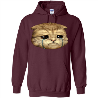 Cat Lovers T-shirt Cat Crying Maroon