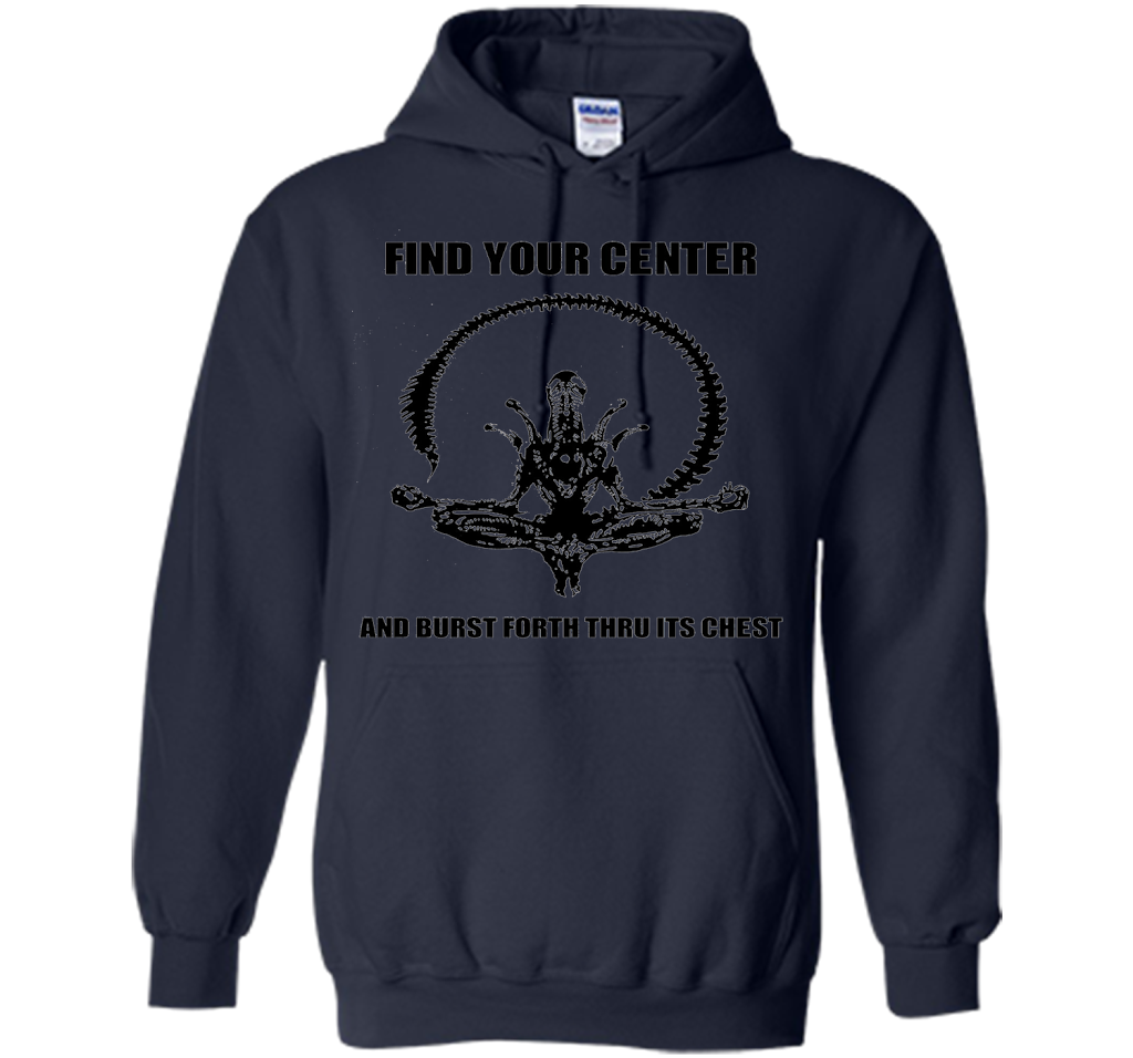 Find Your Center And Burst Forth Thru Its Chest T-shirt Navy