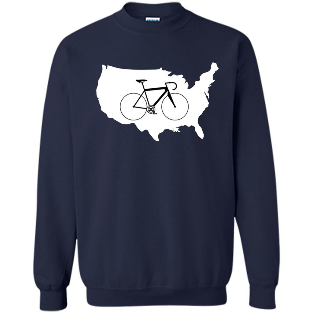 Bicycle America T-shirt USA States Road Bike Navy