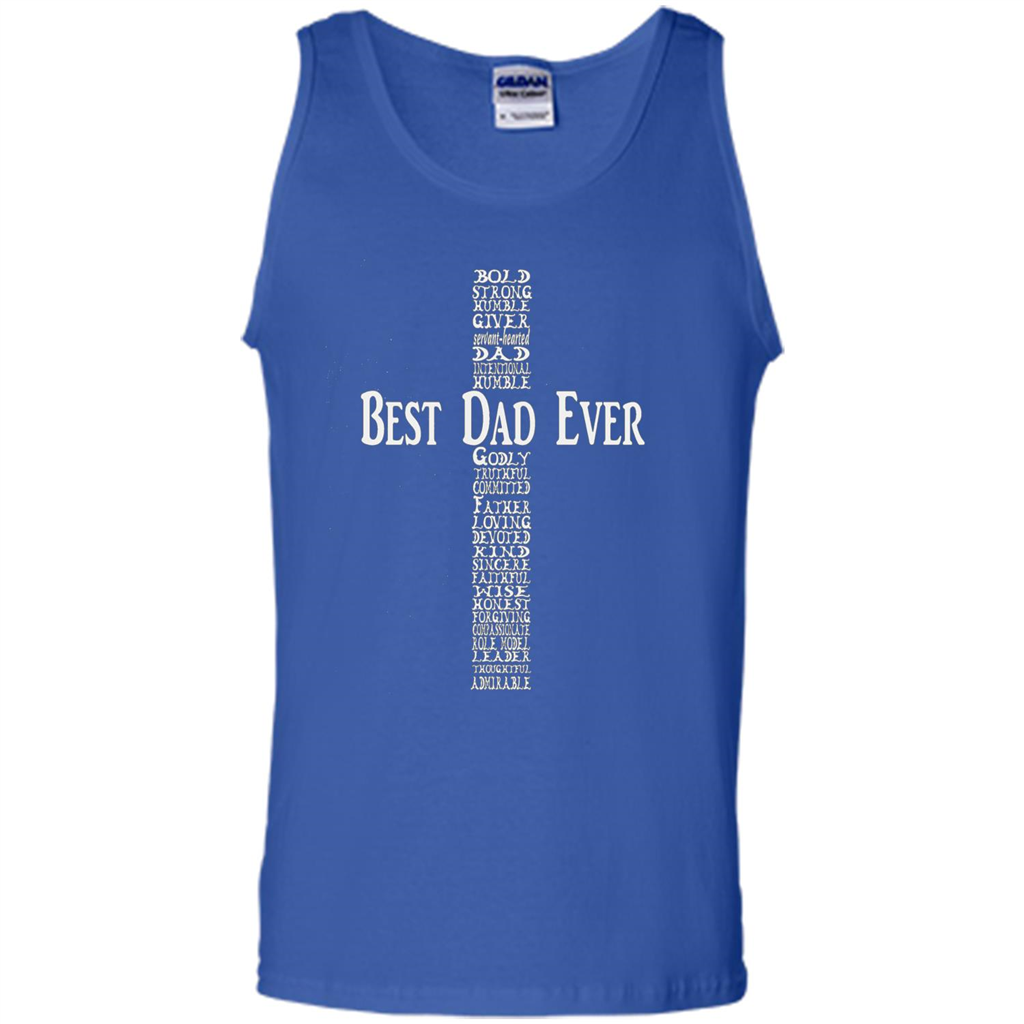 Mens Fathers Day T-shirt Christian Dad Royal
