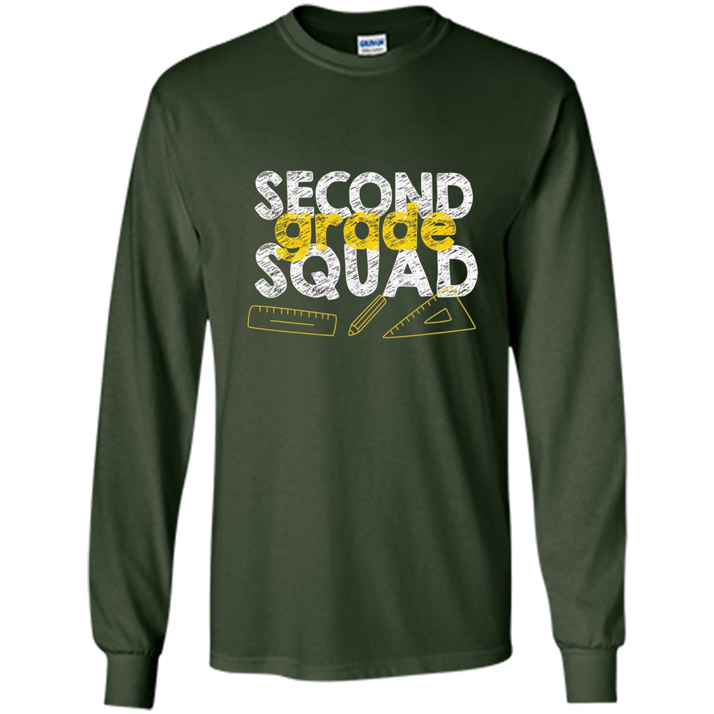 Second Grade Squad T-shirt Students Back To School T-shirt Forest Green