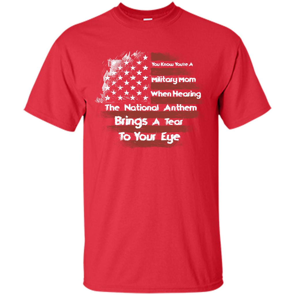 Military Mom. You Know You're A Military Mom When T-shirt Red