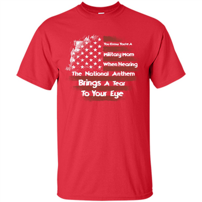 Military Mom. You Know You're A Military Mom When T-shirt Red