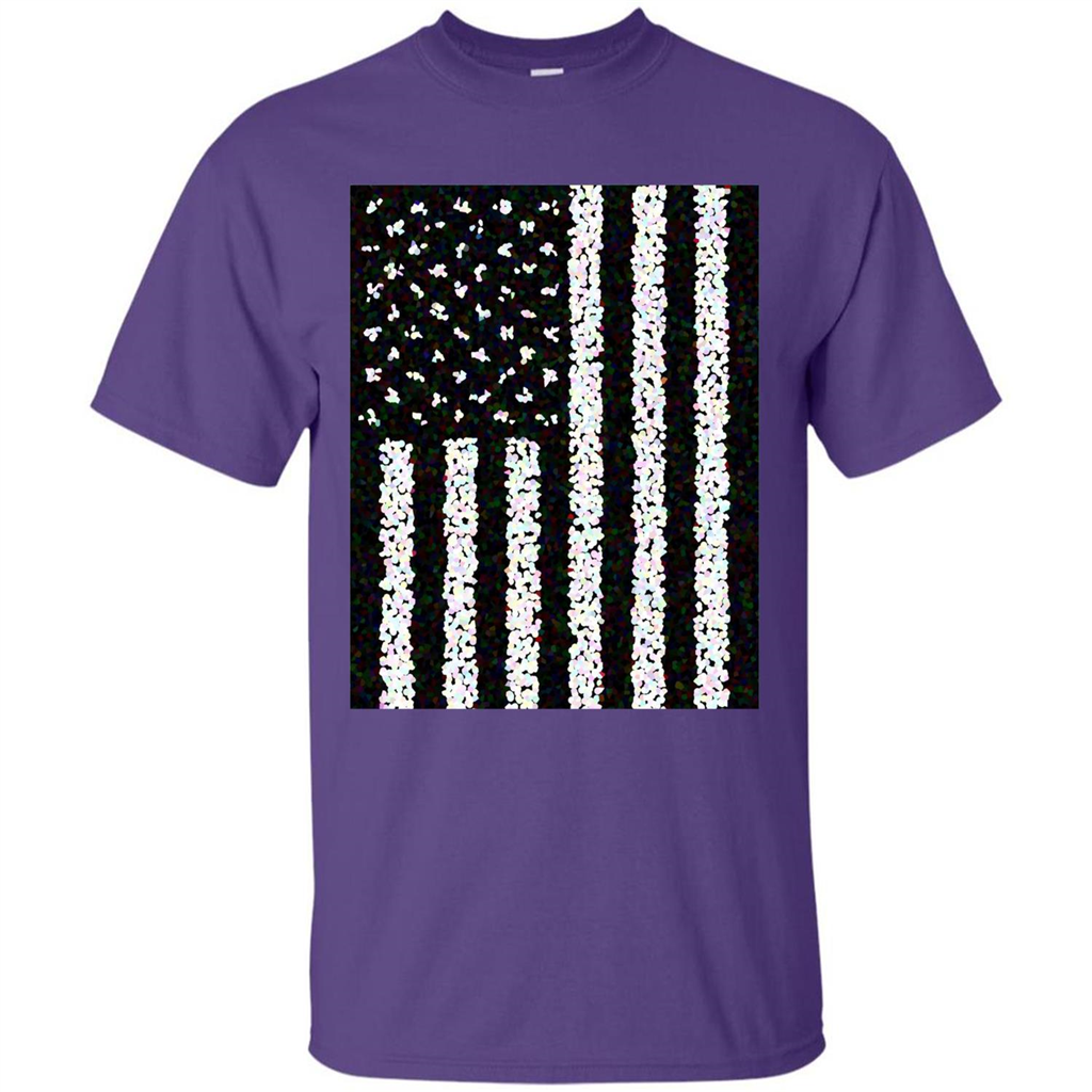 American Flag T-shirt Purple