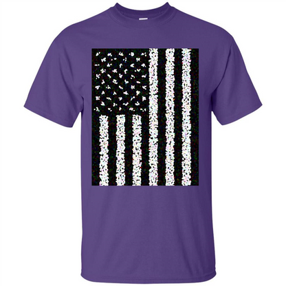 American Flag T-shirt Purple