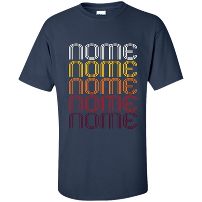 Nome, Vintage Style Alaska T-shirt Navy