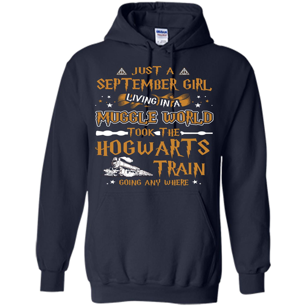 Harry Potter T-shirt Just A September Girl Living In A Muggle World