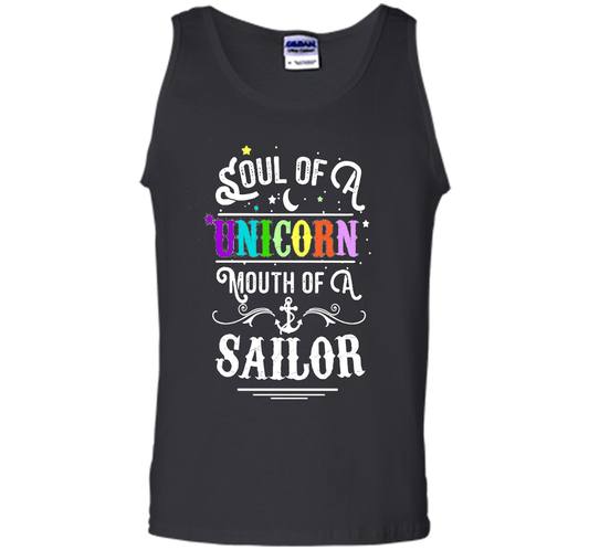 Soul Of A Unicorn Mouth Of A Sailor T-shirt Black
